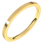 14K Yellow Gold 1.5 mm Lightweight Comfort-Fit Flat Band Size 5.5