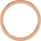 18K Rose Gold 3 mm Flat Comfort Fit Light Band Size 5