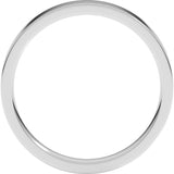 14K White Gold 3 mm Flat Comfort Fit Light Band Size 6