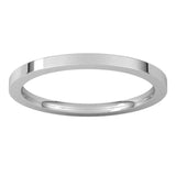 14K White Gold 1.5 mm Comfort-Fit Flat Band Size 6.5