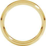 14K Yellow Gold 5 mm Beveled-Edge Comfort-Fit Flat Band Size 9