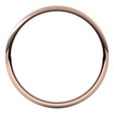 14K Rose Gold 1 mm Lightweight Half Round Band Size 6