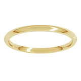 10K Yellow Gold 1.5 mm Lightweight Comfort-Fit Half Round Band Size 4.5