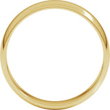 14K Yellow Gold 5 mm Lightweight Half Round Band Size 6.5