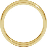 14K Yellow Gold 6 mm Lightweight Comfort-Fit Half Round Band Size 7.5