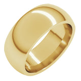 10K Yellow Gold 8 mm Comfort-Fit Half Round Band Size 5.5