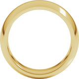 10K Yellow Gold 8 mm Comfort-Fit Half Round Band Size 5.5