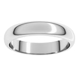 14K White Gold 4 mm Half Round Band Size 7.5