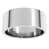 14K White Gold 8 mm Flat Band Size 11.5