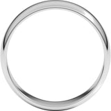 10K White Gold 6 mm Lightweight Half Round Band Size 10