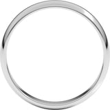 10K White Gold 4 mm Lightweight Half Round Band Size 11
