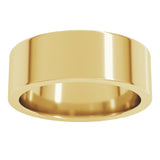 14K Yellow Gold 7 mm Comfort-Fit Flat Band Size 6