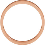 14K Rose Gold 4 mm Flat Band Size 6