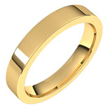 14K Yellow Gold 3.5 mm Comfort-Fit Flat Band Size 7