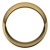 14K Yellow Gold 11 mm Half Round Band Size 7.5