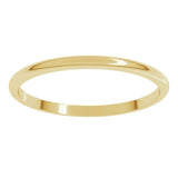 10K Yellow Gold 1.5 mm Lightweight Half Round Band Size 3