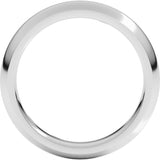 14K White Gold 4 mm Comfort-Fit Half Round Band Size 9