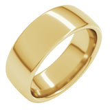 14K Yellow Gold 7 mm Comfort-Fit European-Style Band Size 10.5