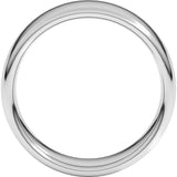 Platinum 7 mm Comfort-Fit European-Style Band Size 15