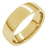 18K Yellow Gold 6 mm Comfort-Fit European-Style Band Size 5.5