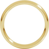 18K Yellow Gold 3 mm Comfort-Fit European-Style Band Size 6.5