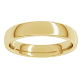 14K Yellow Gold 4 mm Comfort-Fit European-Style Band Size 6