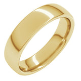 14K Yellow Gold 5 mm Comfort-Fit European-Style Band Size 7.5