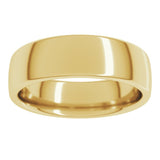 10K Yellow Gold 6 mm Comfort-Fit European-Style Band Size 7.5