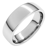 14K White Gold 6 mm Comfort-Fit European-Style Band Size 7.5