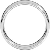 14K White Gold 6 mm Comfort-Fit European-Style Band Size 7.5