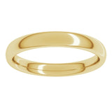 18K Yellow Gold 3 mm Comfort-Fit European-Style Band Size 9.5
