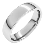 10K White Gold 5 mm Comfort-Fit European-Style Band Size 9.5