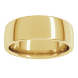 14K Yellow Gold 7 mm Comfort-Fit European-Style Band Size 9
