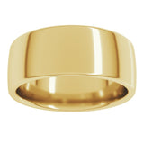 14K Yellow Gold 8 mm Comfort-Fit European-Style Band Size 9