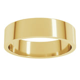 14K Yellow Gold 5 mm Flat Band Size 6