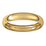 14K Yellow Gold 3.5 mm Half Round Band Size 11.5