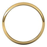 14K Yellow Gold 3.5 mm Half Round Band Size 9.5