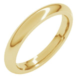 18K Yellow Gold 3 mm Comfort-Fit Half Round Band Size 7