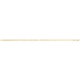 14K Yellow Gold .06 CT Natural Diamond Bezel-Set Link 7 1/2" Bracelet