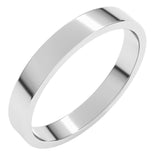 14K White Gold 3 mm Flat Band Size 5.5