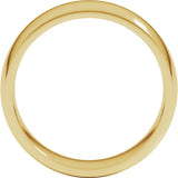 14K Yellow Gold 7 mm Lightweight Comfort-Fit Half Round Band Size 10.5