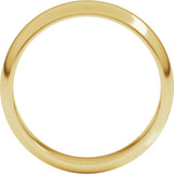 14K Yellow Gold 5 mm Half Round Band Size 4.5