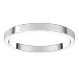 10K White Gold 2 mm Flat Band Size 7.5