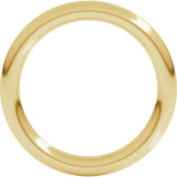14K Yellow Gold 2.5 mm Comfort-Fit Full Round Band Size 4