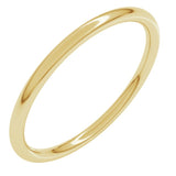 14K Yellow Gold 1.5 mm Comfort-Fit Full Round Band Size 5.5