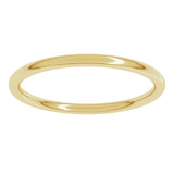 14K Yellow Gold 1.5 mm Comfort-Fit Full Round Band Size 5.5