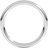 14K White Gold 2 mm Comfort-Fit Full Round Band Size 6