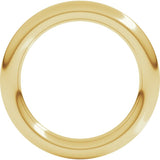 14K Yellow Gold 3 mm Comfort-Fit Full Round Band Size 6