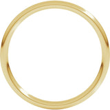 14K Yellow Gold 1.5 mm Comfort-Fit Full Round Band Size 7.5