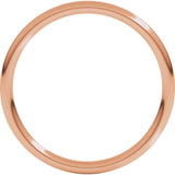 14K Rose Gold 1.5 mm Comfort-Fit Full Round Band Size 8.5